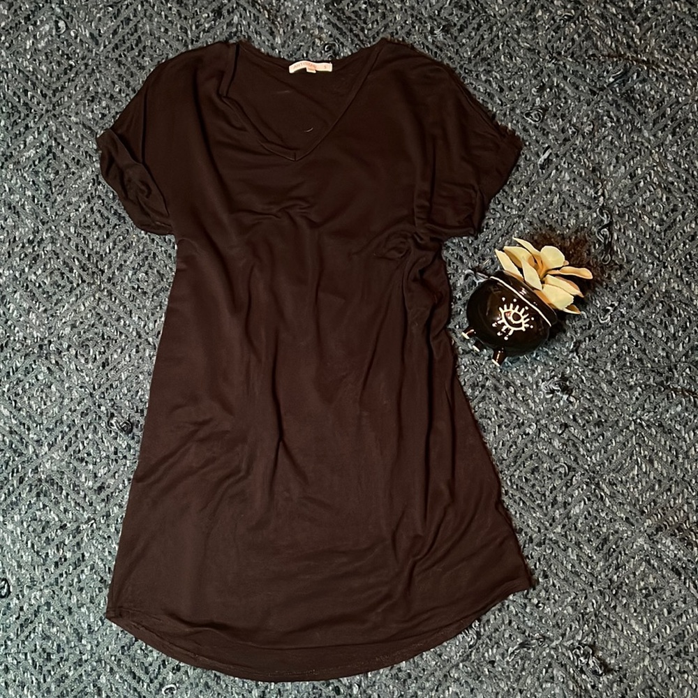 Black T-shirt dress